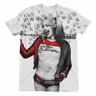 Harley Quinn Haha Ladies White T - Shirt