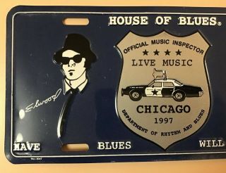 EXLNT House of Blues - BLUES BROTHERS LICENSE PLATE Jake & Elwood CHICAGO 1997 4