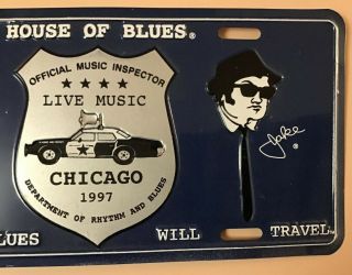 EXLNT House of Blues - BLUES BROTHERS LICENSE PLATE Jake & Elwood CHICAGO 1997 5