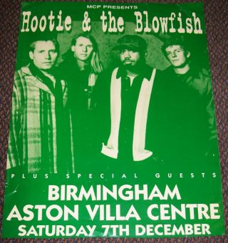 Hootie And The Blowfish Concert Poster Sat 7th Dec 1991 Aston Villa Leisure U.  K.