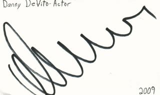Danny De Vito Actor Taxi Batman Returns Autographed Signed Index Card Jsa