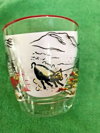 6 Libbey Mid - Century Western/Cowboy/Branding Themed Barware Glasses - - 3