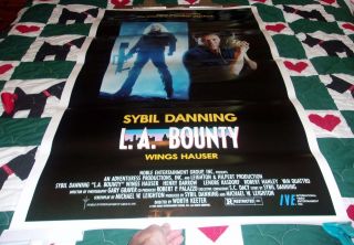 L.  A.  Bounty 1989 Movie Rental Poster Horror Sci Fi Sybil Danning Ive