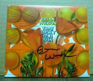 Brian Wilson Autographed Signed Cd That Lucky Old Sun Beach Boys