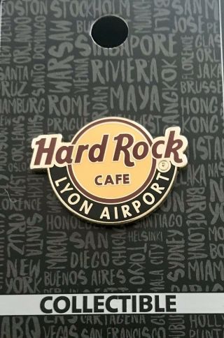 Hard Rock Cafe Lyon Airport Classic Logo Series Pin On Card
