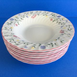 Johnson Bros Summer Chintz - Set Of 8 Rimmed Soup Bowls - Very