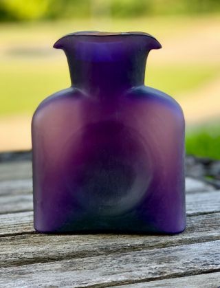 Blenko 384 Water Bottle,  Experimental Dark Purple,  In Light,  Rare