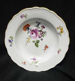 Meissen Germany China 200110 Bouquet Flowers Large Soup Bowl 9 - 1/2 ",  4