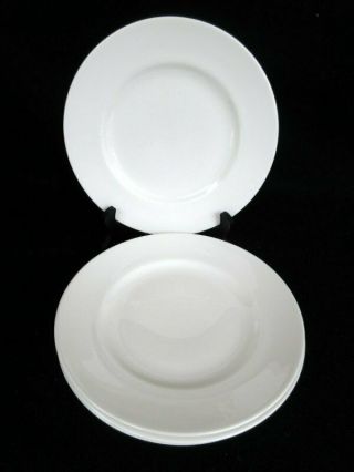 Wedgwood Elegant All White Smooth Bone China 4 Salad Plates