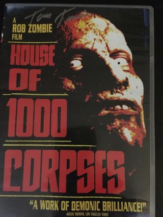 House Of 1000 Corpses Dvd Signed By Tom Towels