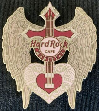 Hard Rock Cafe Montreal 2007 Rock Angel Guitar Series Pin Winged,  Heart