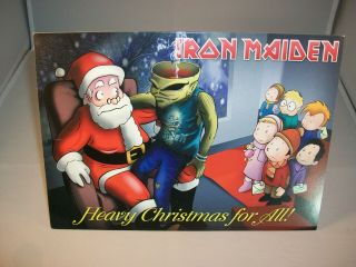 Iron Maiden Signed Christmas Card 2003 Leandro Jose Garcia Sanjuan Artwork