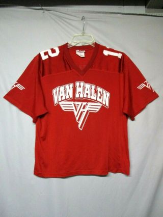 Van Halen Teamwork Athletic Apparel Red 12 Football Jersey Size Xl 46 - 48