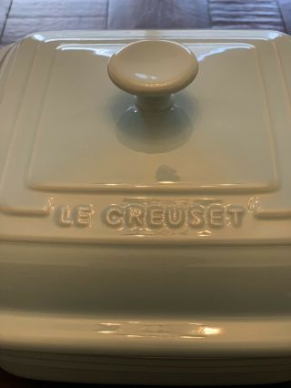 Le Creuset Stoneware 3 QT Square Baking Casserole Dish with Lid - Sky Blue - 7