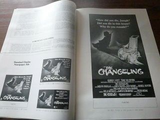 The Changeling AFD Campaign Pressbook 1980 Film Horror Movie 4