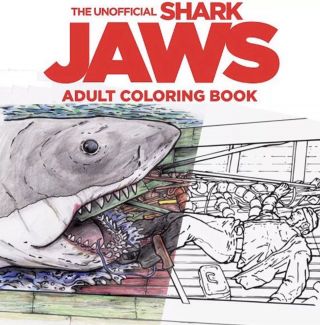 Jaws Adult Coloring Book Shark Horror Movie Chief Brody Amity Great White Attack