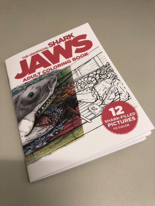 Jaws Adult Coloring Book Shark Horror Movie Chief Brody Amity Great White Attack 2