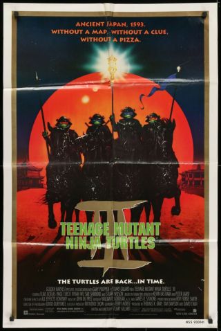 Teenage Mutant Ninja Turtles Iii 3 1993 Ff 1 - Sheet Movie Poster 27 X 40