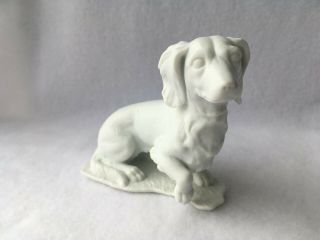 Dachshund Dog Kaiser Figurine White Bisque Porcelain