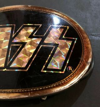 KISS BELT BUCKLE 1978 PACIFICA MFG.  Reflective Lettering RARE 5
