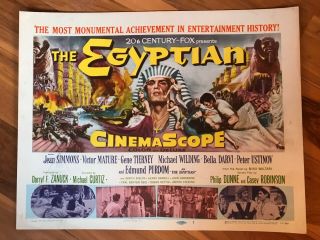 Lobby Card 11x14: The Egyptian (1954) Jean Simmons,  Victor Mature