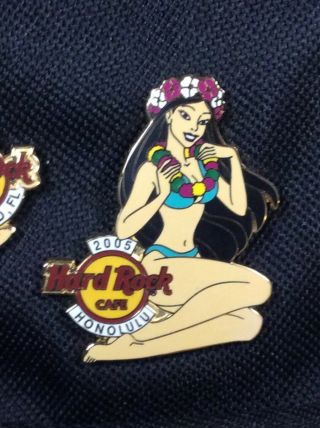 Hard Rock Cafe 2005 Honolulu Swimsuit Girl Pin