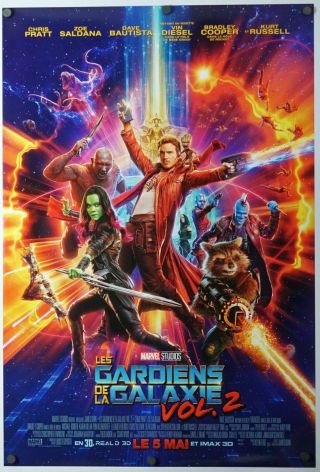 Guardians Of The Galaxy 2 - Ds Movie Poster D/s 27x40 - French