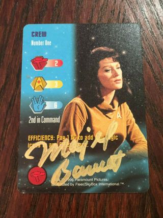 Star Trek The Series (tos) Ccg Card Autographed By Majel Barrett