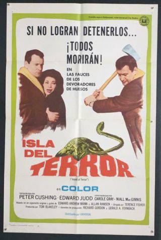 Peter Cushing Edward Judd Carole Gray Island Of Terror Movie Poster 2258