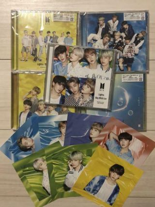 Bts Lights Boy With Luv Set 5 Cd,  Official 7 Changing Jacket Fan Club Fc