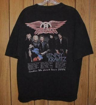 Aerosmith Concert Tour T Shirt 2006 Lenny Kravitz 2