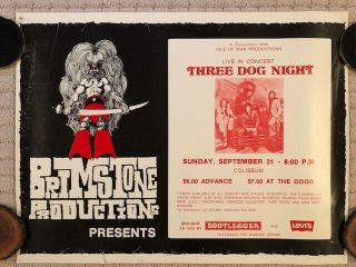 Three Dog Night Concert Poster