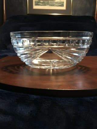 Waterford Overture 10 " Oval Crystal Bowl - Signed; Discontinued: Prod.  1998 - 2008