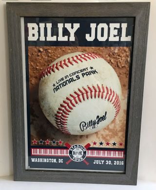 Billy Joel Live In Concert Promo Poster Framed Nationals Park Washington Dc 2016