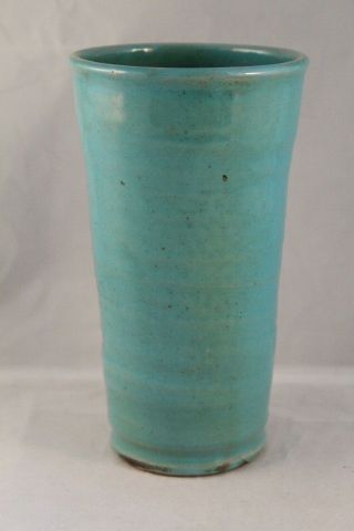 Shearwater Pottery Jiggered Goblet Jim Anderson Turquoise Blue Glaze