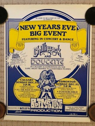 Chilliwack / Doucette Concert Poster 18 X 24