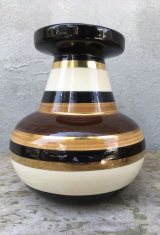 Mid - Century Modern Vase Aldo Londi Bitossi Italy for Rosenthal Netter 7.  25” 2