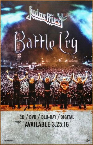 Judas Priest Battle Cry Ltd Ed Rare Poster,  Rock Metal Poster Firepower