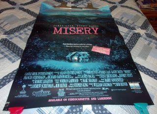 Misery Movie Rental Poster 1991 Horror Halloween Stephen King Bates
