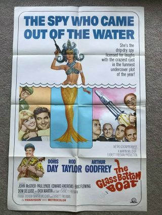 1 - Sheet Poster 27x41: The Glass Bottom Boat (1966) Doris Day Us