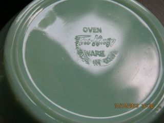 Vintage Green Fire King Jadeite Batter Mixing Bowl with Spout & Handle - VG 4
