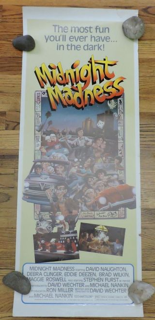 Midnight Madness Vintage 1980 Movie Poster Michael J Fox,  Eddie Deezen