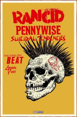Rancid | Pennywise Tour 2019 Ltd Ed Rare Poster,  Punk Rock Poster