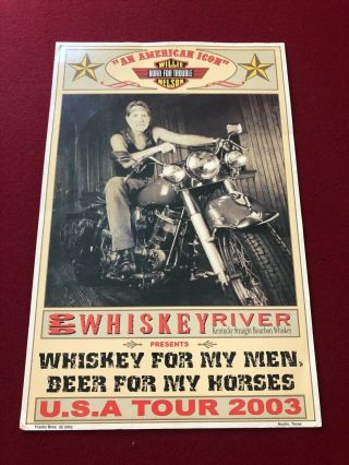 Willie Nelson Poster Concert Poster Heavy Card Stock Usa Tour 2003 Austin Texas