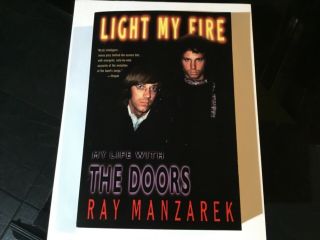 Ray Manzarek Of The Doors Hand Signed In Ink Autographed “light My Fire” Book