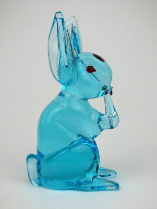Large 8 " Vintage Italian Murano Glass Bunny Rabbit 1960 