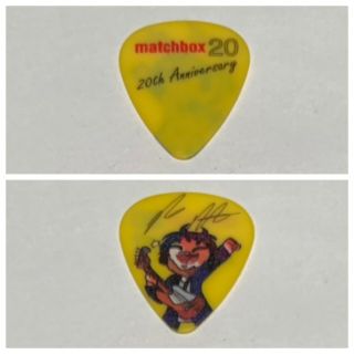 Matchbox 20 Guitar Pick Rare 20th Anniversary Tour Yellow