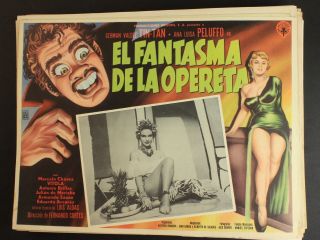 1960 The Phantom Of The Operetta Mexican Movie Lobby Card