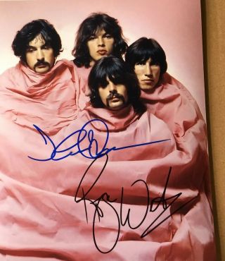 Hand Signed Autograph Pink Floyd By Roger Waters And David Gilmour 8x10 Photo