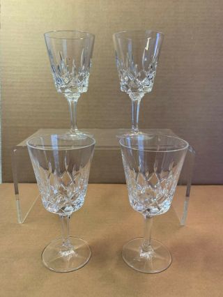 Gorham Crystal King Edward Stemmed Wine Glass 6 " - Set Of 4 Signed